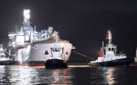 BRF Émile Bertin à flot aux Chantiers de l'Atlantique à Saint-Nazaire