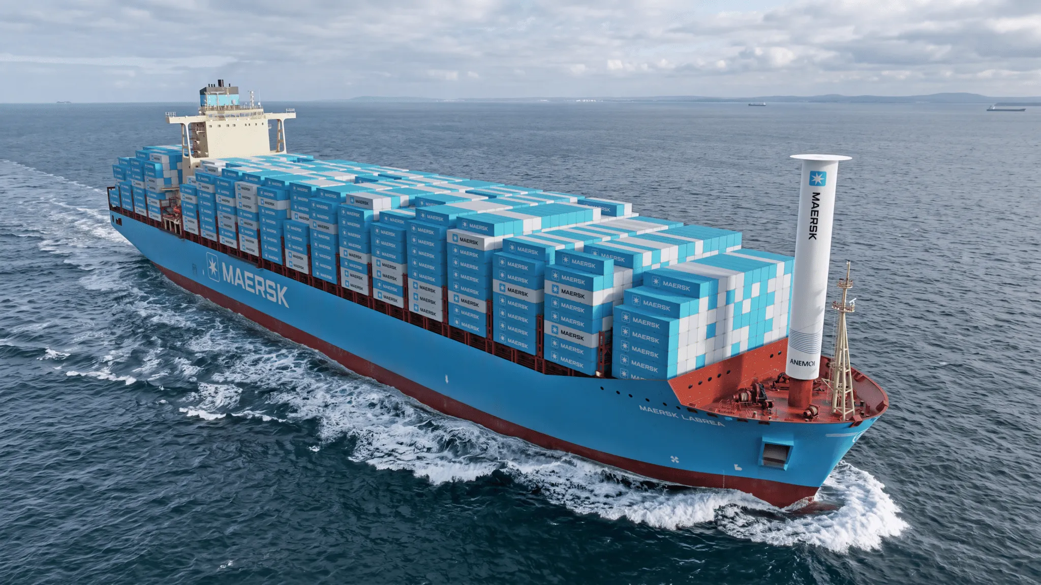 Maersk installe la première voile rotor sur un porte-conteneurs