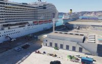Port de Marseille paquebots connectés au réseau électrique