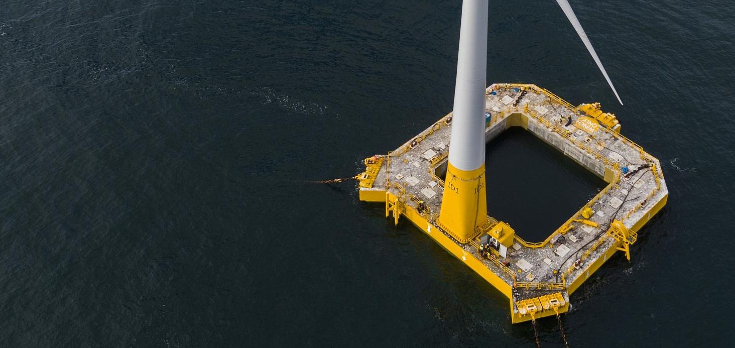 éolienne flottante Floatgen au large du Croisic