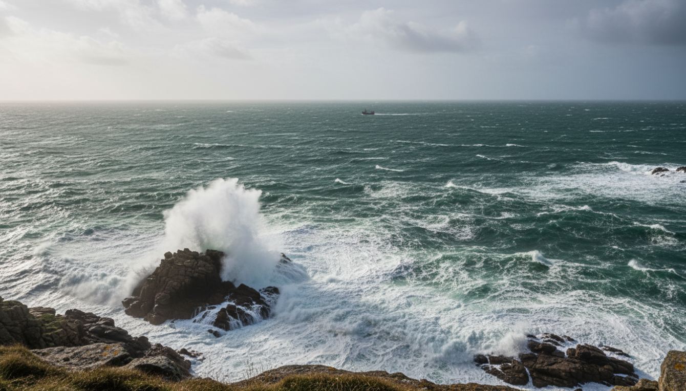 vue du Raz Blanchard au large du Cotentin